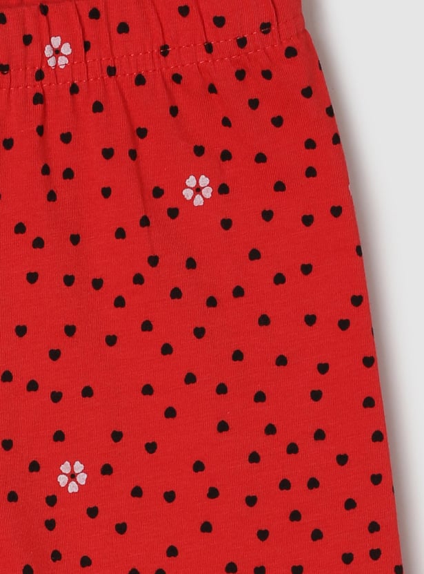 Girls Printed Elasticated Leggings