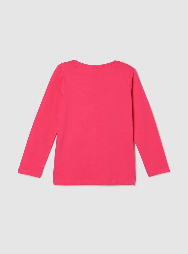 Girls Graphic Print Full Sleeves Top