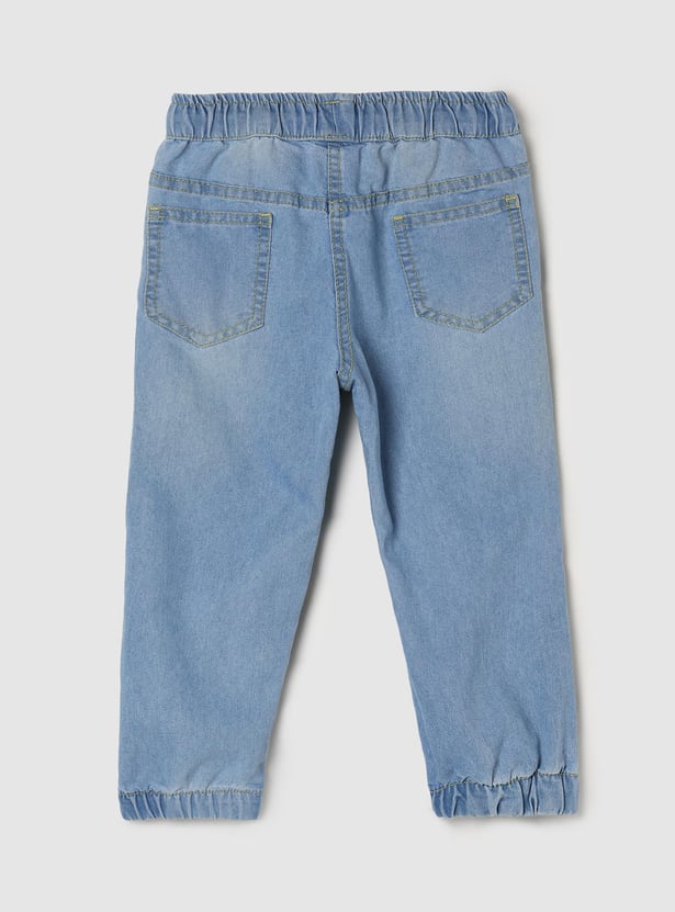 Girls Embroidered Elasticated Waist Jeans