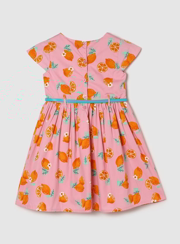 Girls Fruit Print A-line Dress
