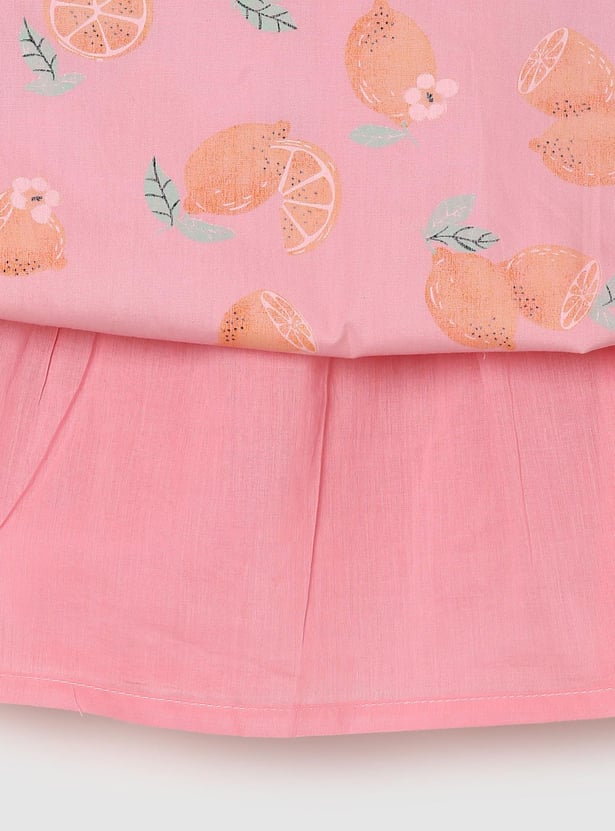 Girls Fruit Print A-line Dress