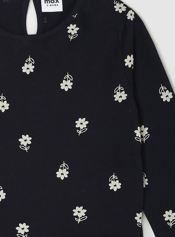 Girls Printed Full Sleeves Full Sleeves Peplum Top