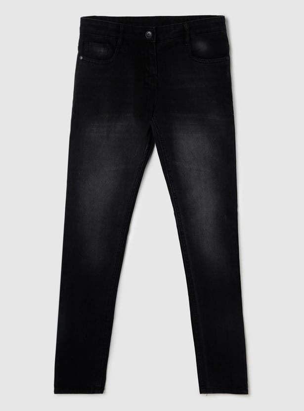 Girls Washed Slim-Fit Jeans