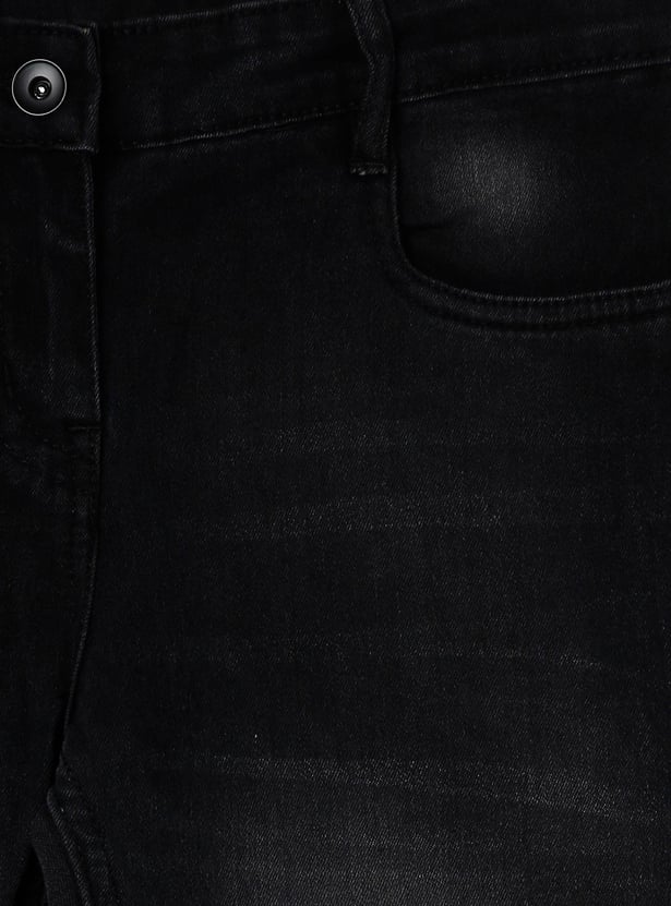 Girls Washed Slim-Fit Jeans