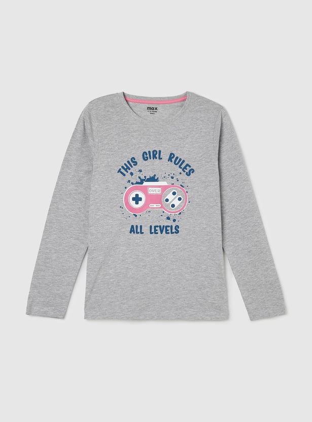 Girls Graphic Printed Long Sleeve T-shirt