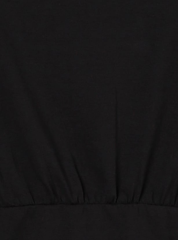 Girls Solid Long Sleeve Top