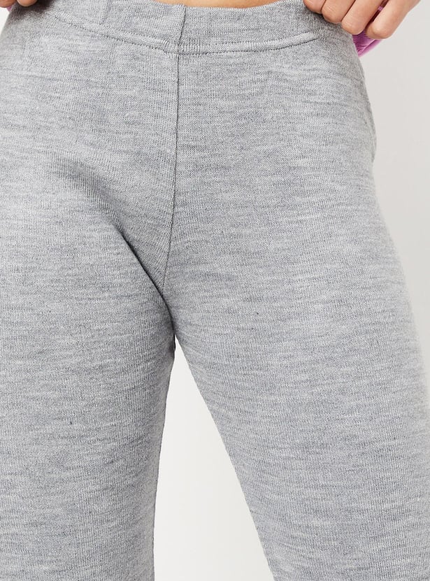 Girls Solid Elasticated Track Pants