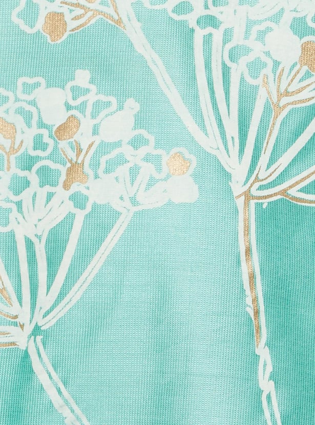 Women Printed Three-Quarter Sleeves Straight Kurta