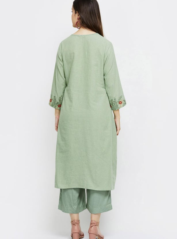 Women Checkered A-line Kurta