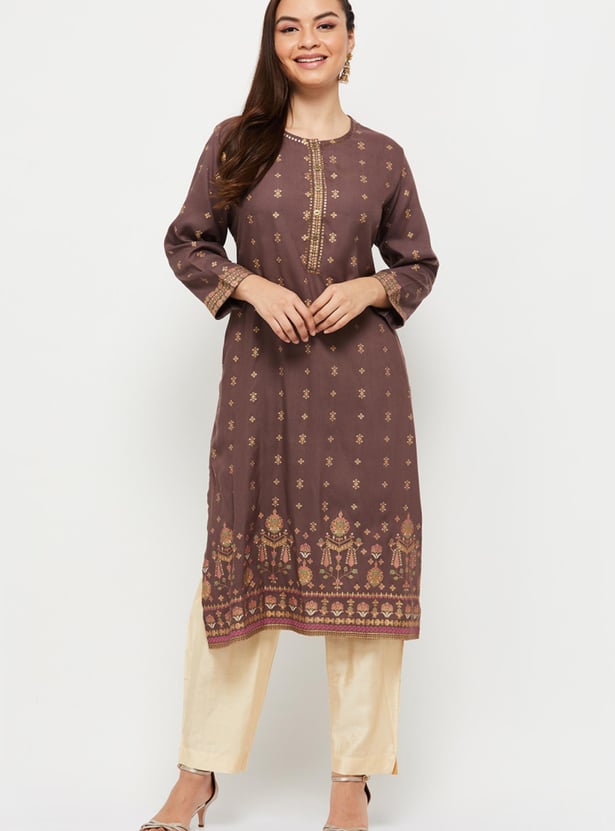 Women Printed Straight Kurta