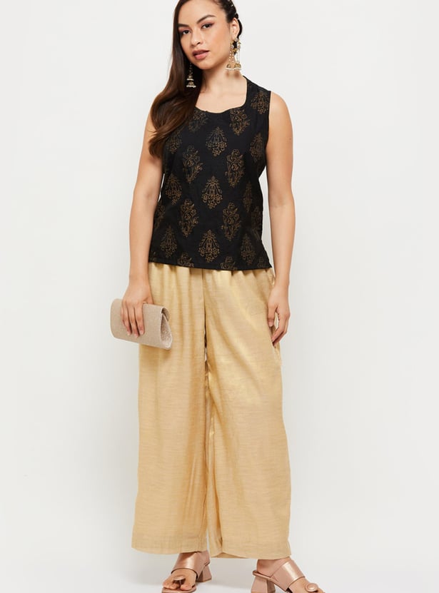 Women Solid Elasticated Palazzos