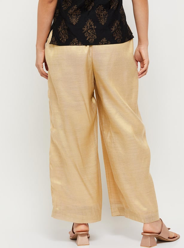 Women Solid Elasticated Palazzos