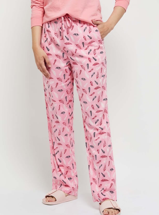 Women Printed Full-Length Elasticated Pyjamas