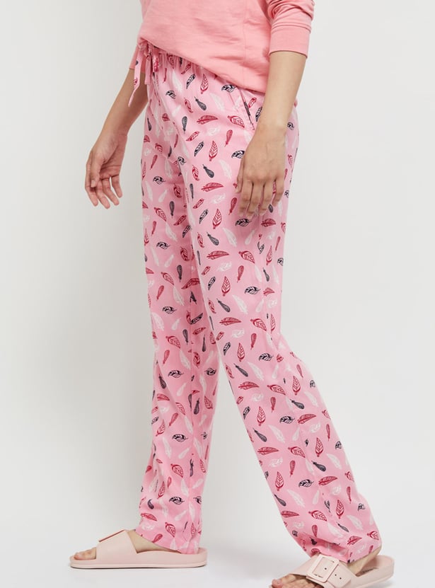 Women Printed Full-Length Elasticated Pyjamas
