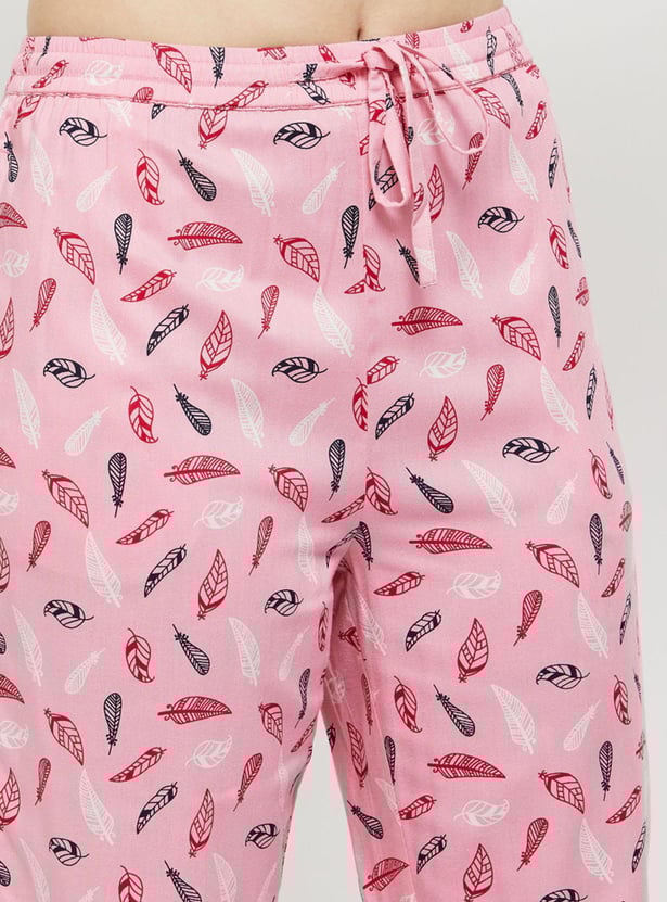 Women Printed Full-Length Elasticated Pyjamas