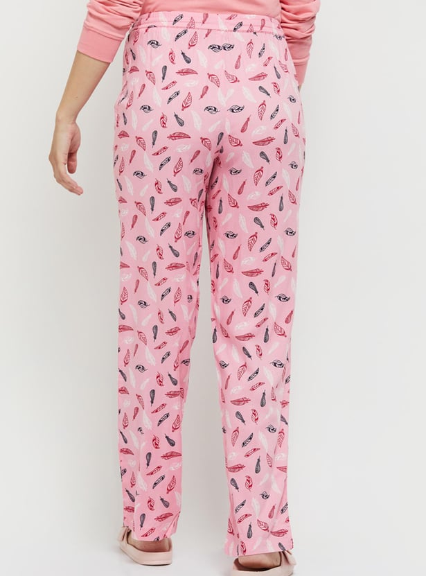 Women Printed Full-Length Elasticated Pyjamas