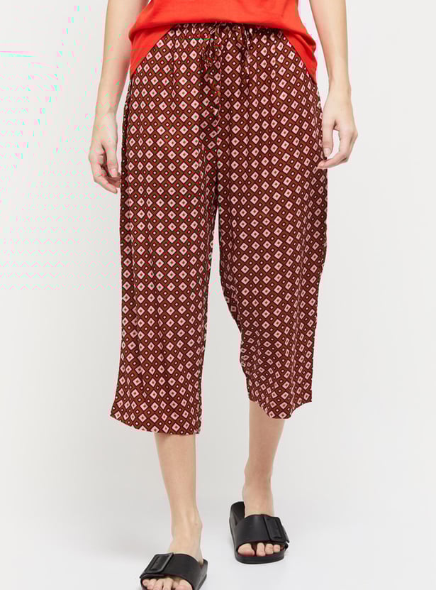 Women Printed Elasticated Capris