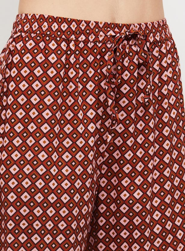 Women Printed Elasticated Capris