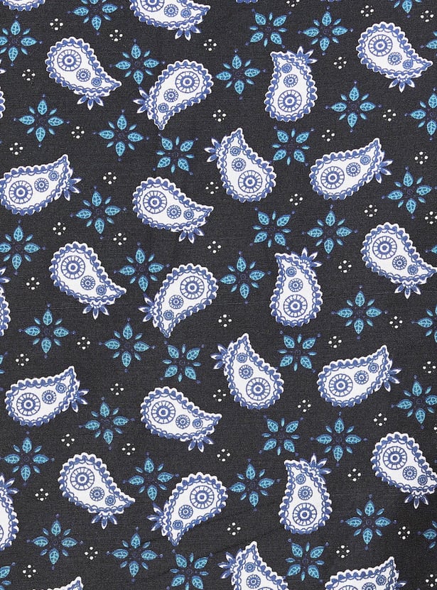 Women Paisley Printed Short Sleeve Nightgown
