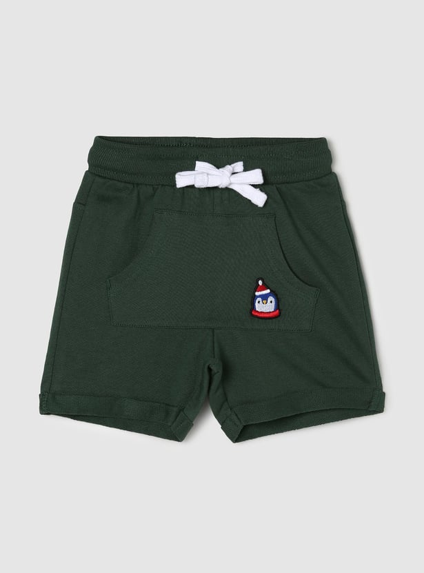 Boys Appliqued Elasticated Regular Shorts