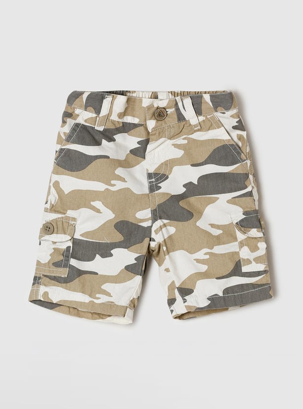 Boys Camouflage Printed Regular Shorts