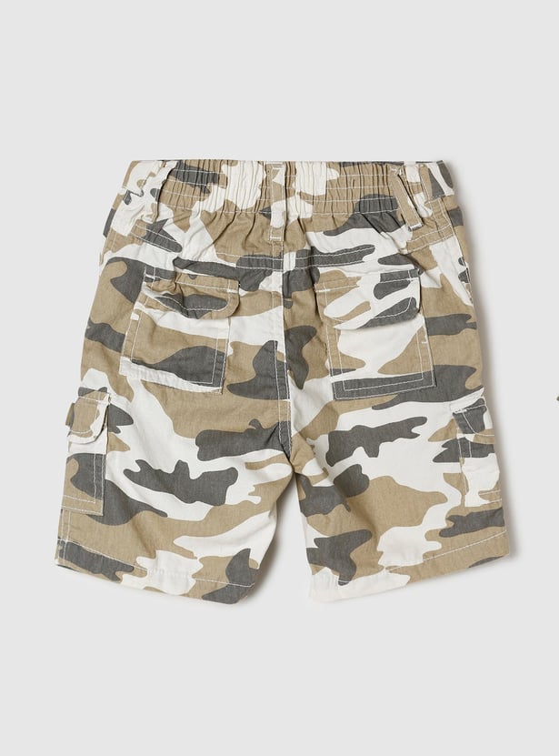 Boys Camouflage Printed Regular Shorts