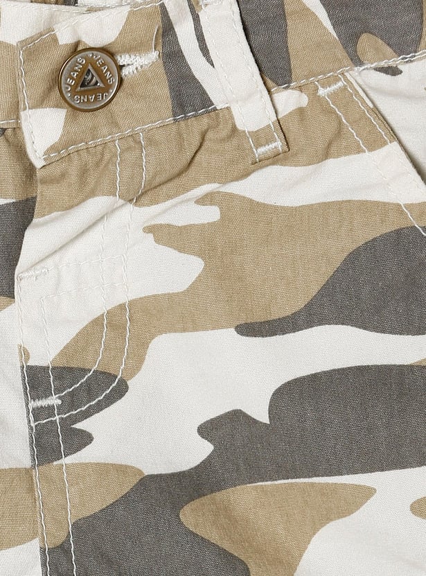 Boys Camouflage Printed Regular Shorts