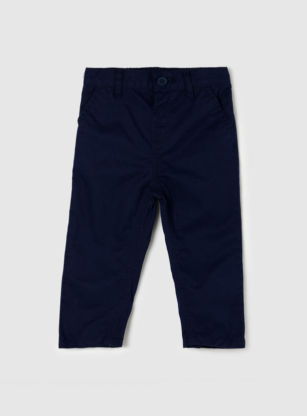 Boys Solid Casual Trousers