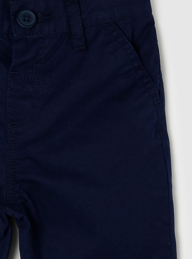 Boys Solid Casual Trousers