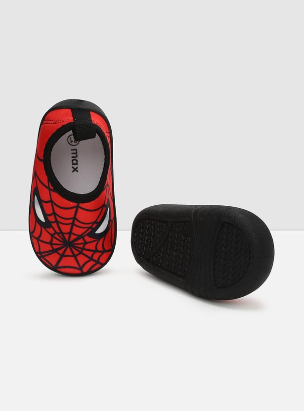 Boys Spiderman Print Slip-On Shoes