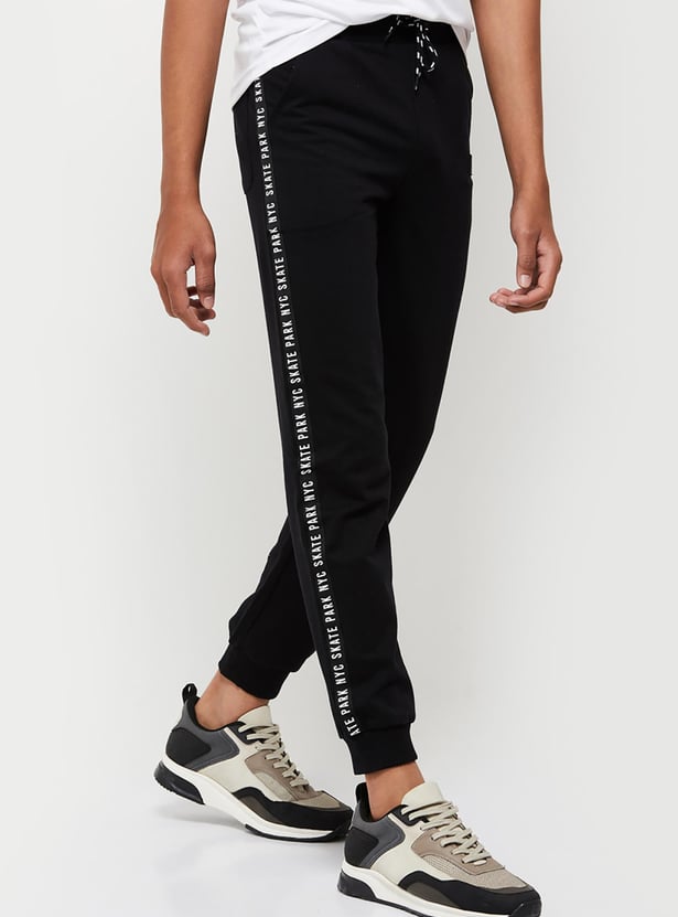 Boys Printed Elasticated Track Pants