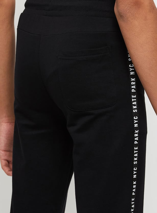 Boys Printed Elasticated Track Pants