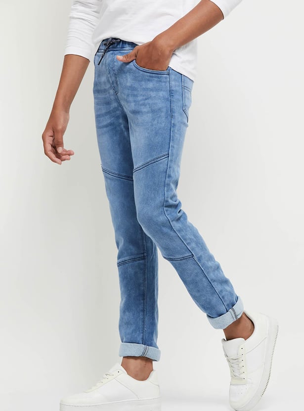 Boys Faded Slim Fit Elasticated Jeans