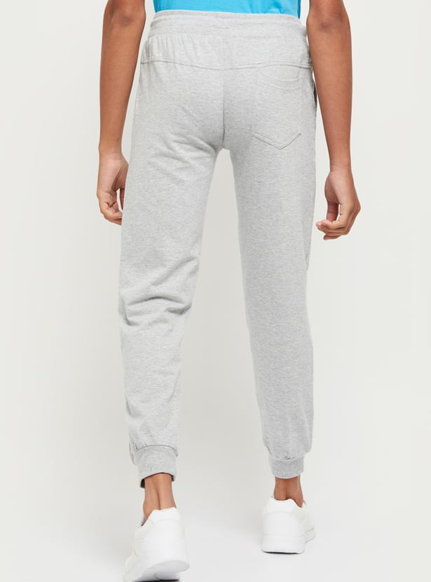 Boys Typographic Printed Drawstring Waist Joggers