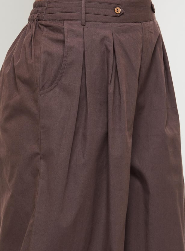 Women Solid Cropped Culottes