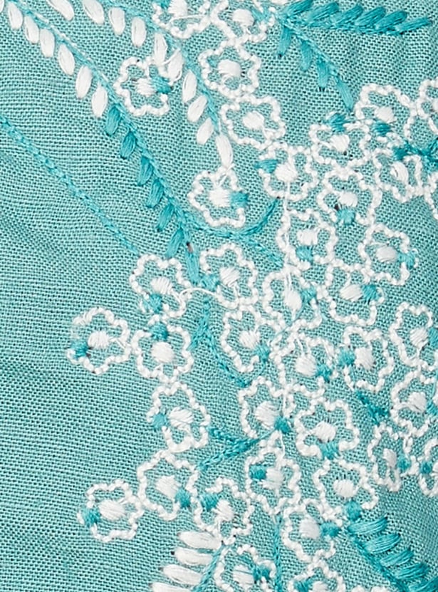 Women Embroidered High-Low HemTop