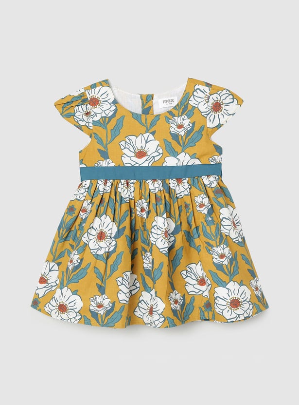 Girls Floral Print A-line Dress