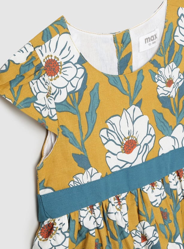 Girls Floral Print A-line Dress