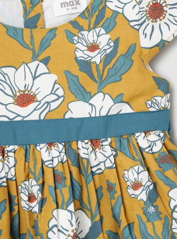 Girls Floral Print A-line Dress