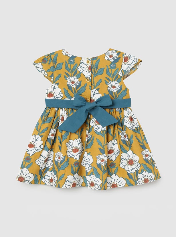 Girls Floral Print A-line Dress
