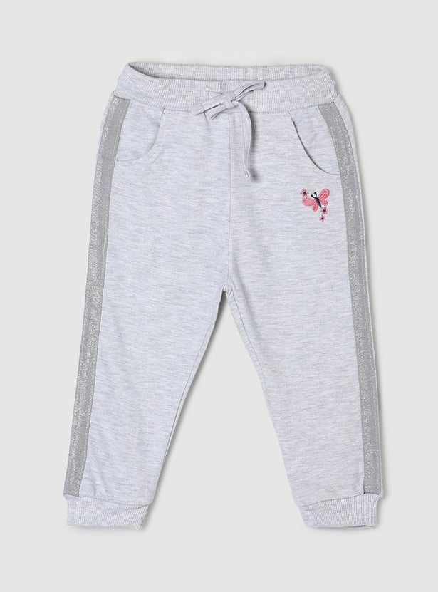 Girls Tape-Detailed Drawstring Waist Joggers