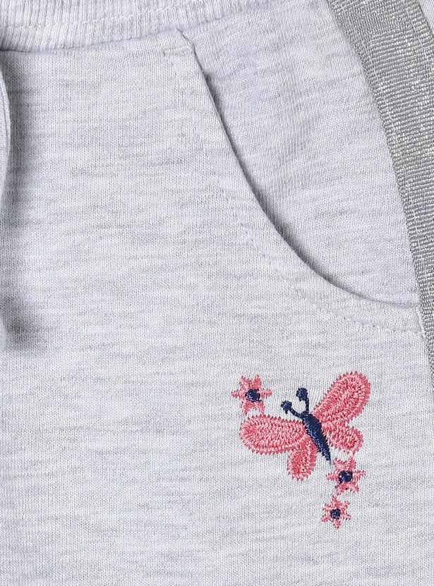 Girls Tape-Detailed Drawstring Waist Joggers