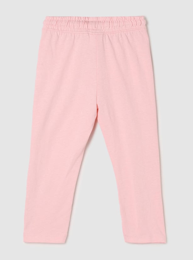 Girls Graphic Printed Lounge T-shirt with Elasticated Pyjamas