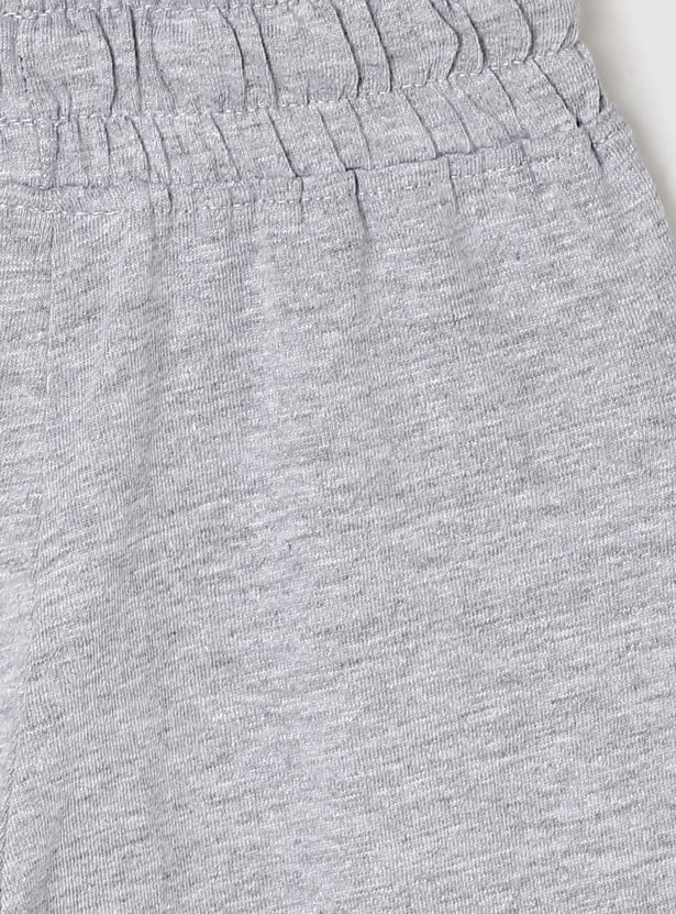 Girls Butterfly Print T-Shirt With Solid Pyjama