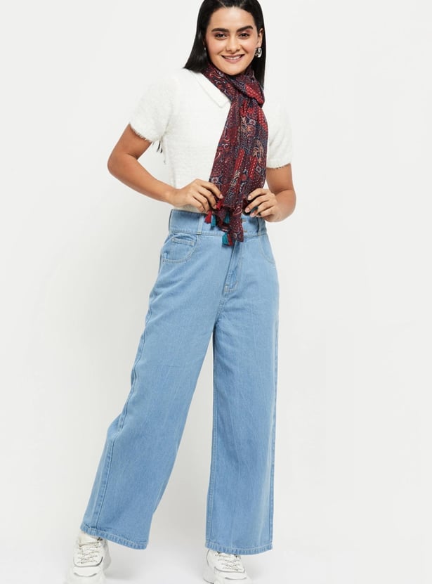 Women Printed Tassel-Detailed Scarf