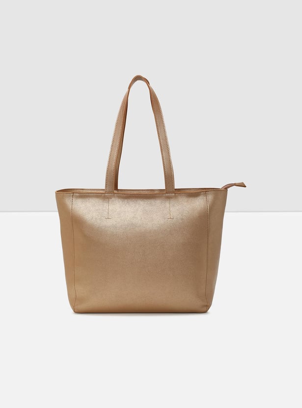 Women Solid Zip Closure Shoulder Bag