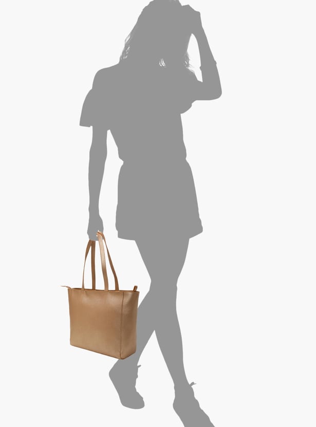 Women Solid Zip Closure Shoulder Bag