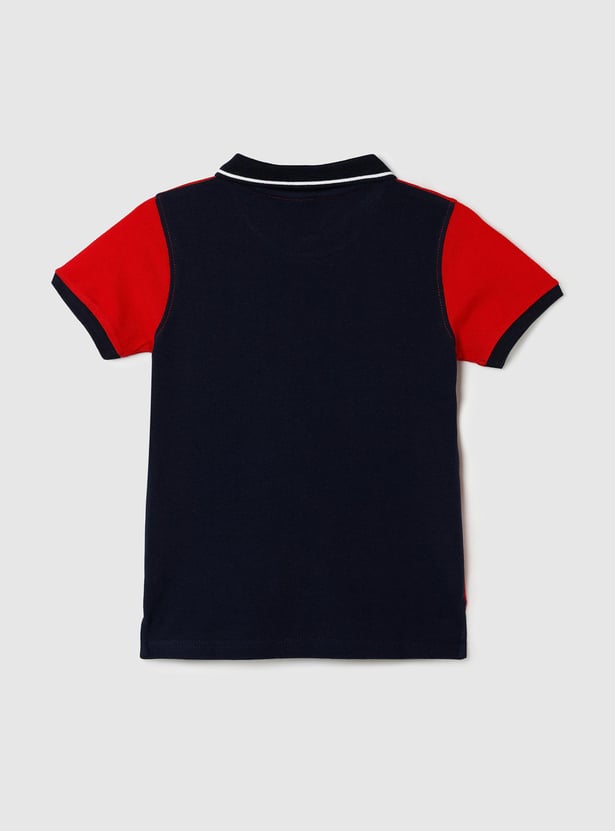 Boys Colorblock Polo T-Shirt