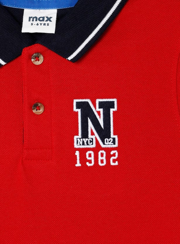 Boys Colorblock Polo T-Shirt