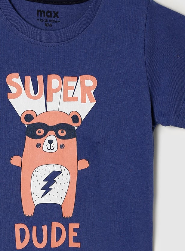 Boys Graphic Print Crew Neck T-Shirt
